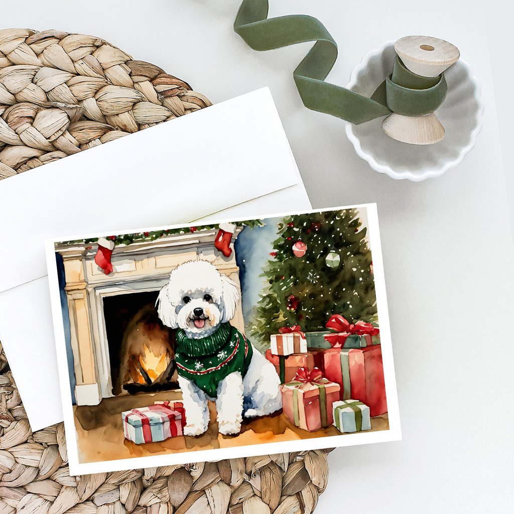 Glamorous Pups : Bichon Frise Christmas Greeting Cards Pack of 8