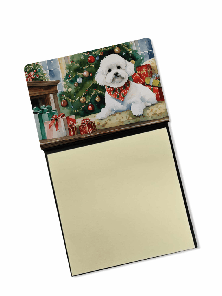 Glamorous Pups : Bichon Frise Cozy Christmas Sticky Note Holder