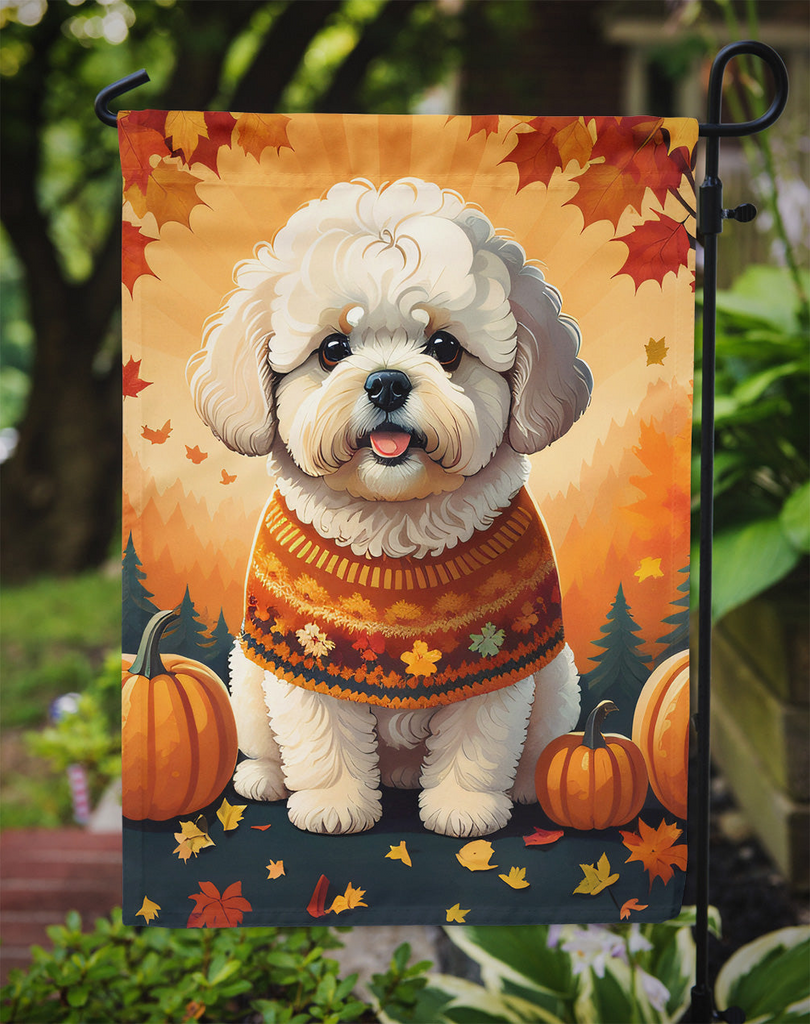 Glamorous Pups : Bichon Frise Fall Garden Flag