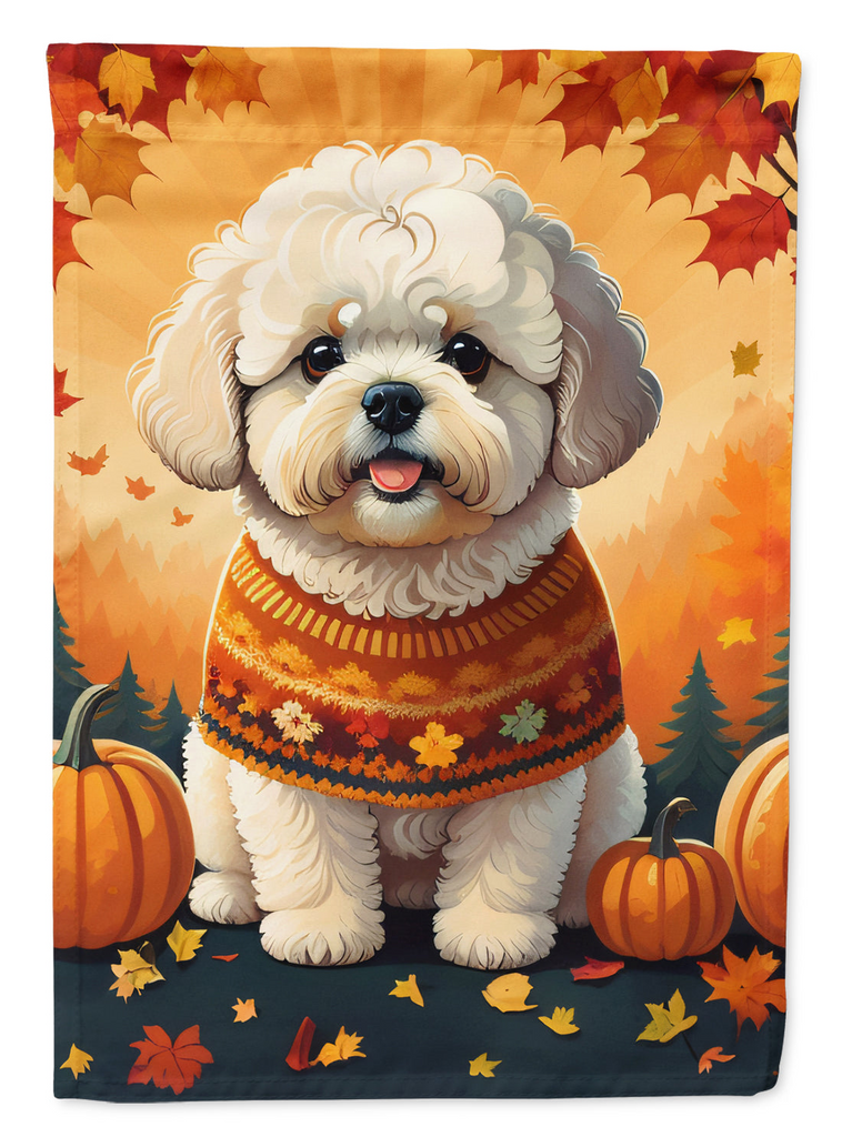 Glamorous Pups : Bichon Frise Fall Garden Flag
