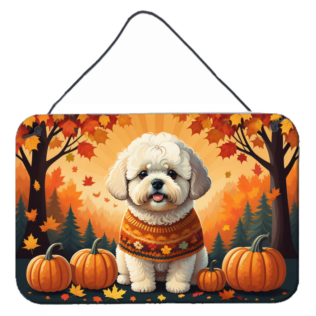 Glamorous Pups : Bichon Frise Fall Wall or Door Hanging Prints