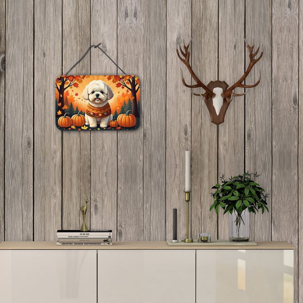 Glamorous Pups : Bichon Frise Fall Wall or Door Hanging Prints