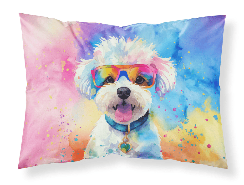 Glamorous Pups : Bichon Frise Hippie Dawg Standard Pillowcase