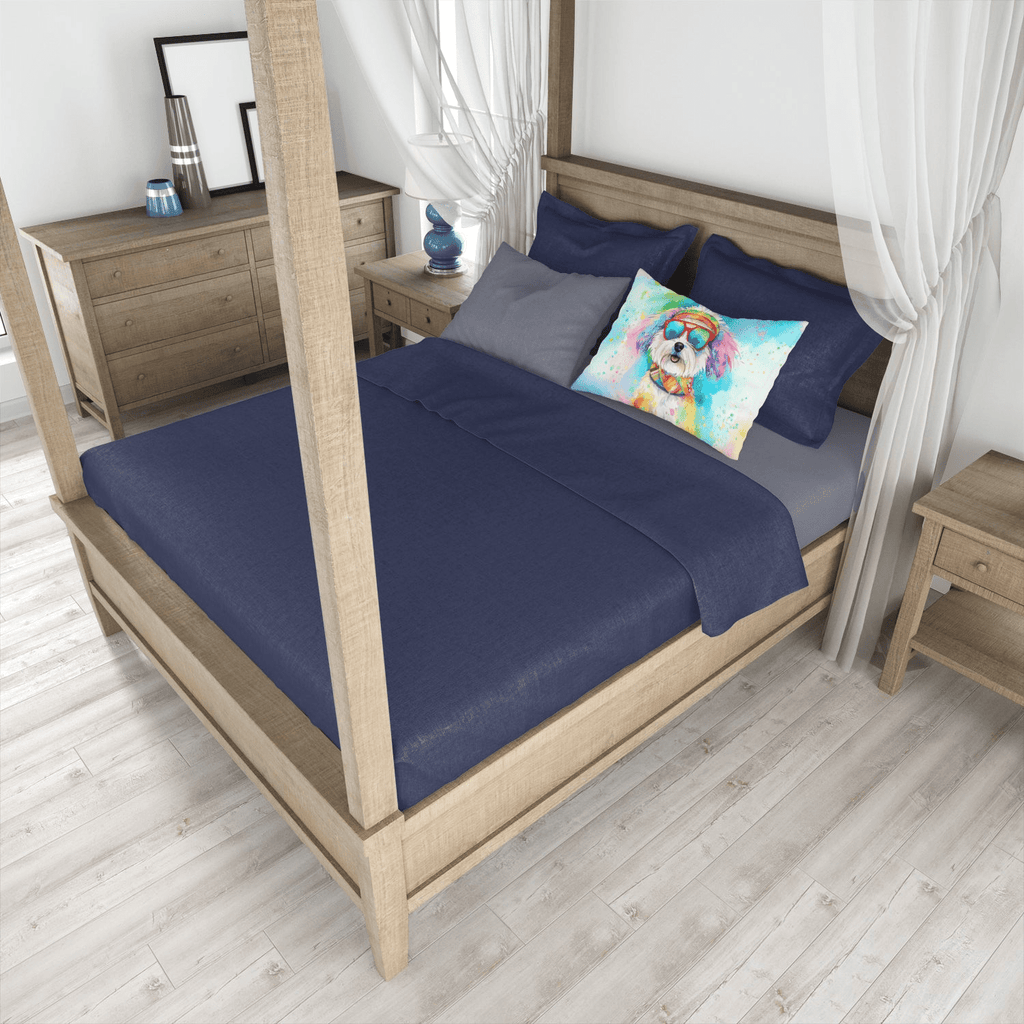 Glamorous Pups : Bichon Frise Hippie Dawg Standard Pillowcase