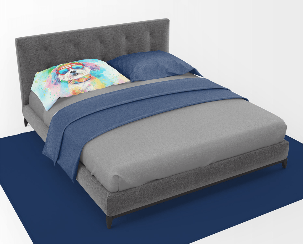 Glamorous Pups : Bichon Frise Hippie Dawg Standard Pillowcase