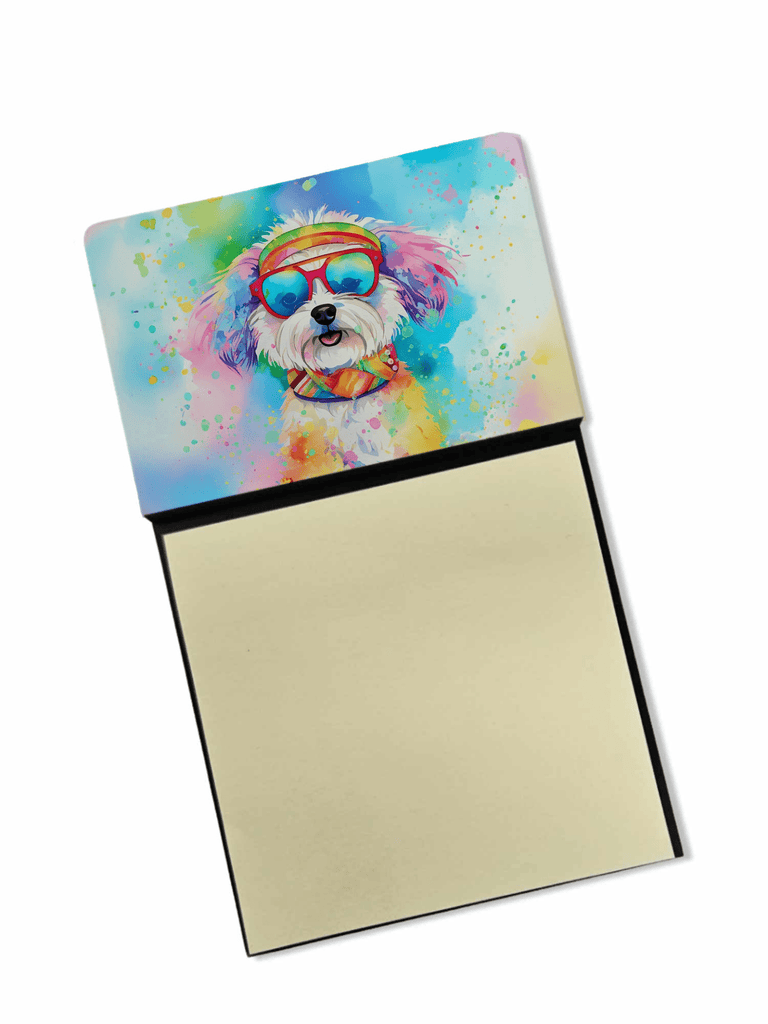 Glamorous Pups : Bichon Frise Hippie Dawg Sticky Note Holder