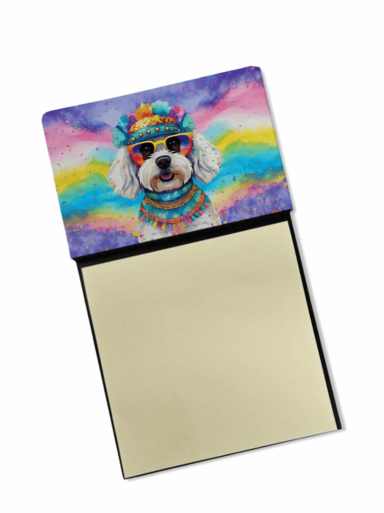 Glamorous Pups : Bichon Frise Hippie Dawg Sticky Note Holder