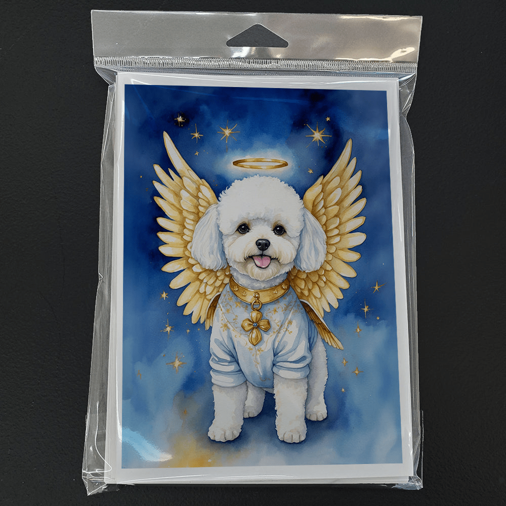 Glamorous Pups : Bichon Frise My Angel Greeting Cards Pack of 8