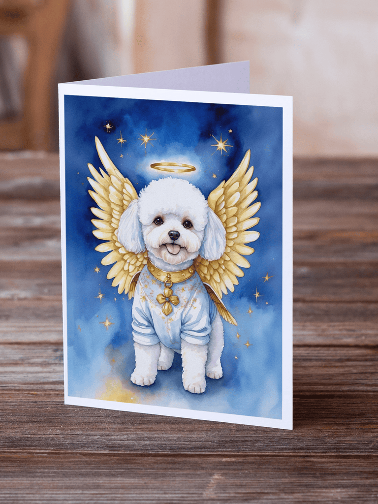 Glamorous Pups : Bichon Frise My Angel Greeting Cards Pack of 8