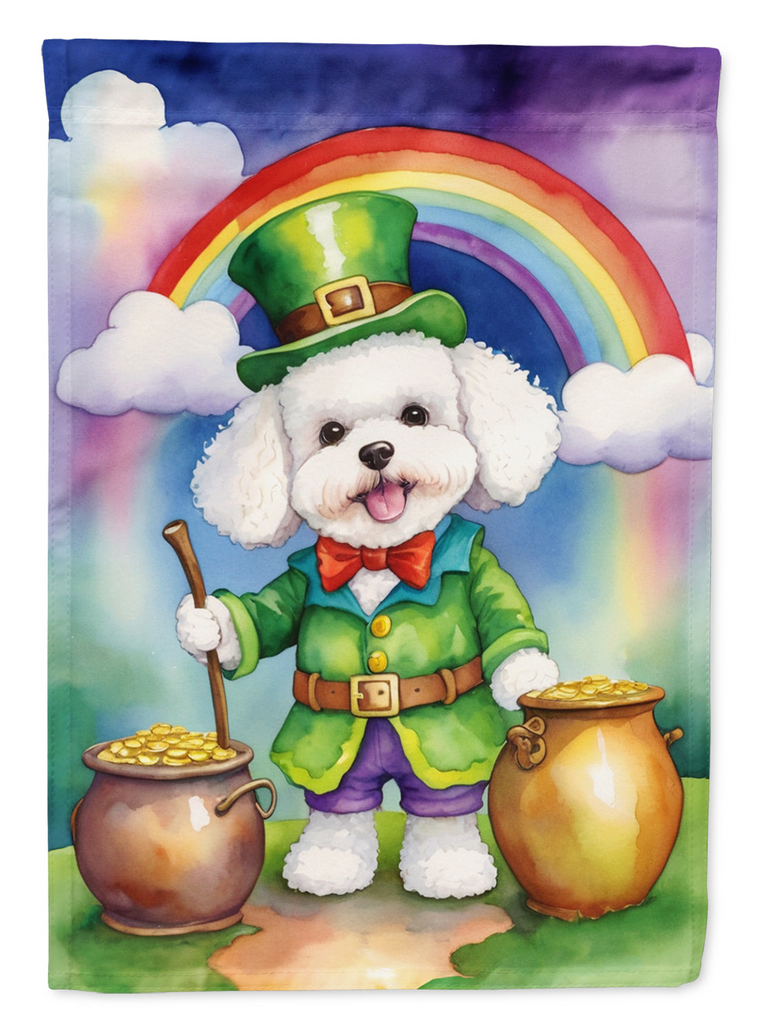 Glamorous Pups : Bichon Frise St Patrick's Day House Flag