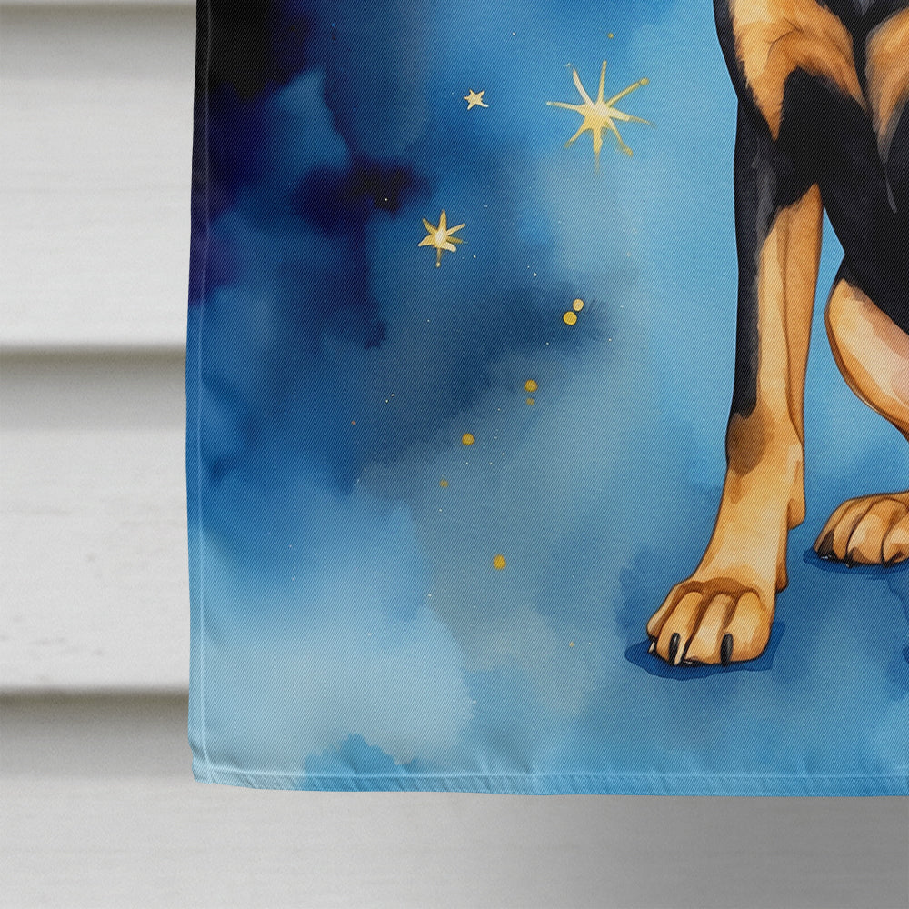 Glamorous Pups : Black and Tan Coonhound My Angel House Flag