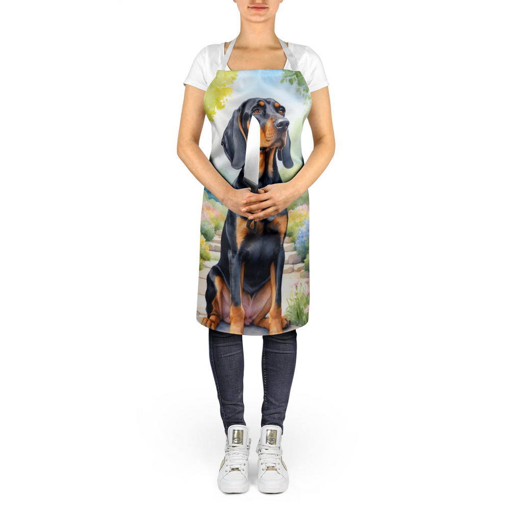 Glamorous Pups : Black and Tan Coonhound Spring Path Apron