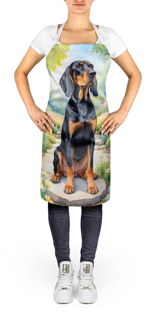 Glamorous Pups : Black and Tan Coonhound Spring Path Apron