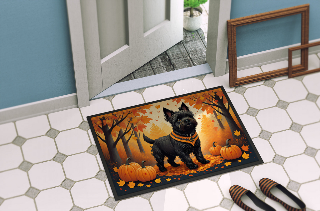 Glamorous Pups : Black Cairn Terrier Fall Doormat