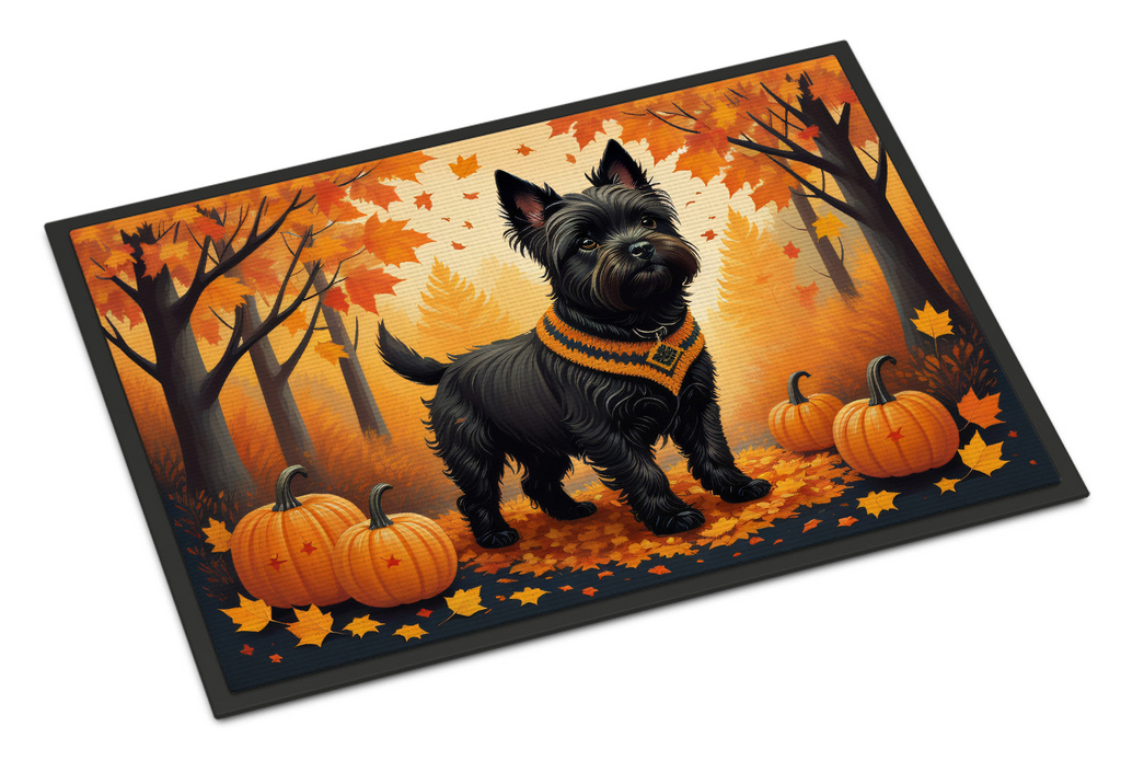 Glamorous Pups : Black Cairn Terrier Fall Doormat