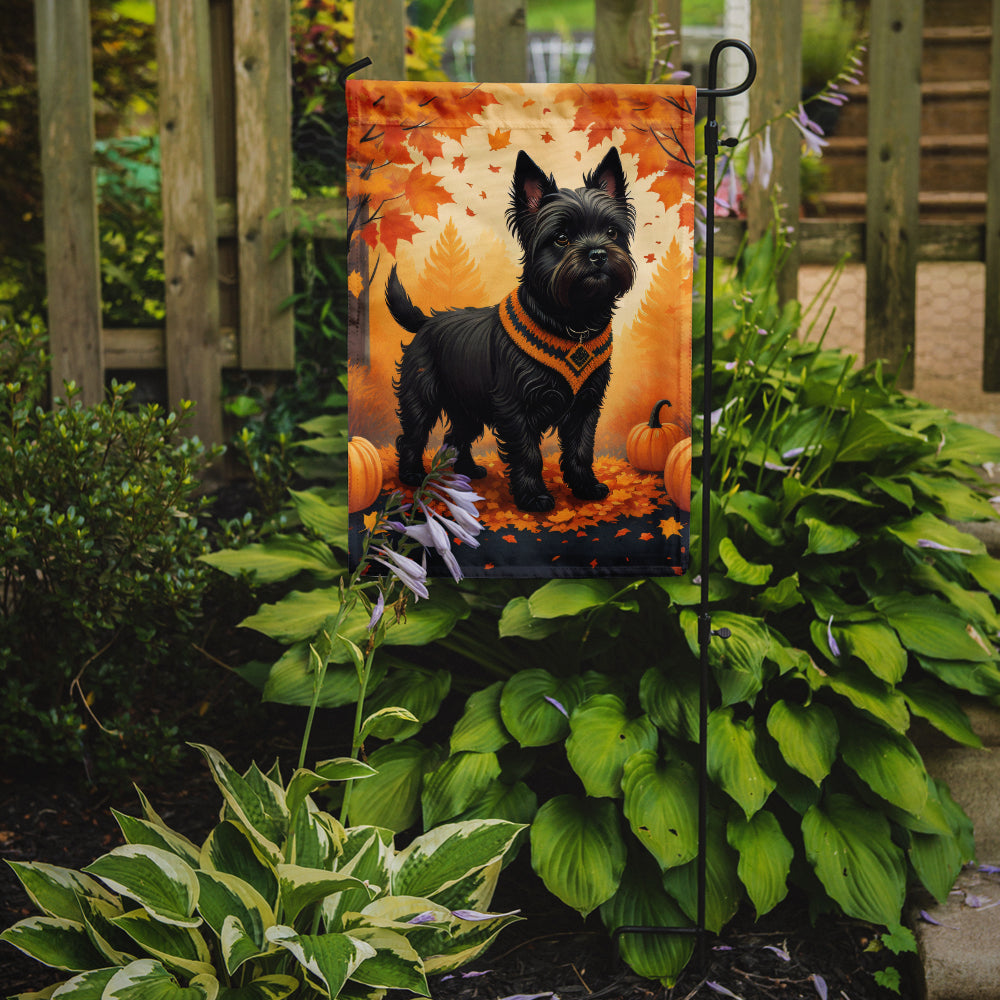 Glamorous Pups : Black Cairn Terrier Fall Garden Flag