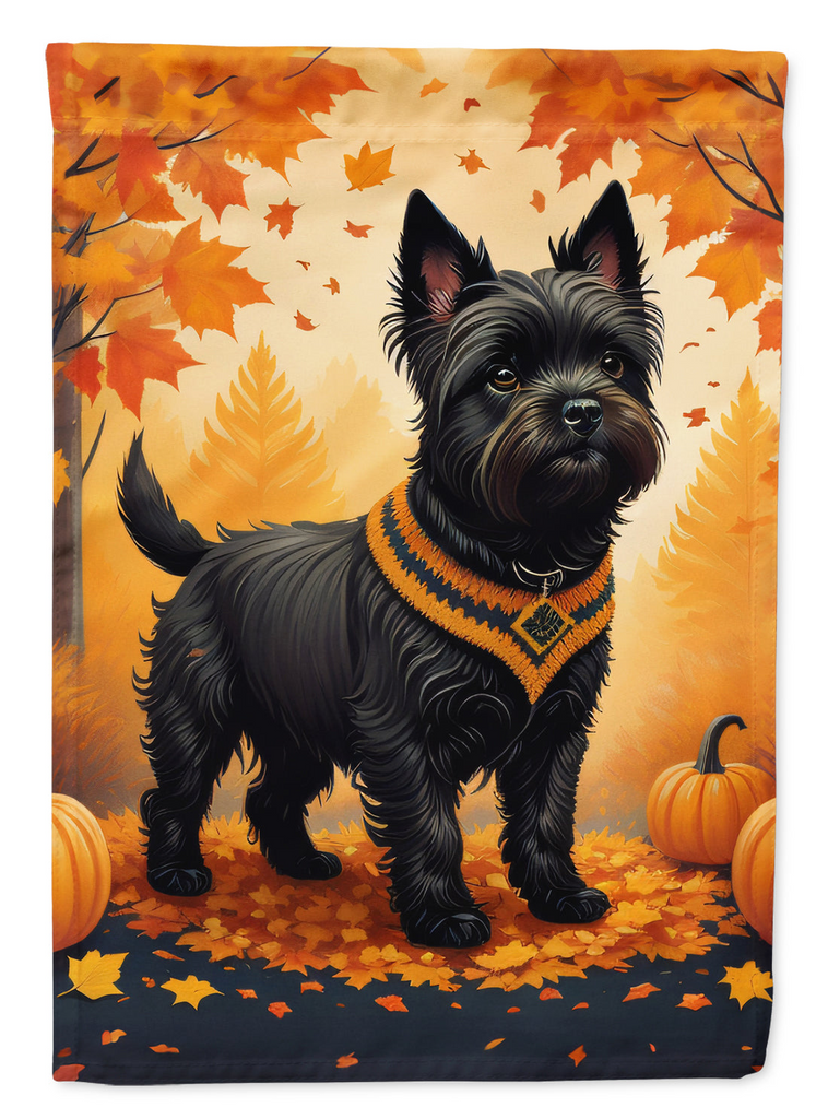 Glamorous Pups : Black Cairn Terrier Fall House Flag