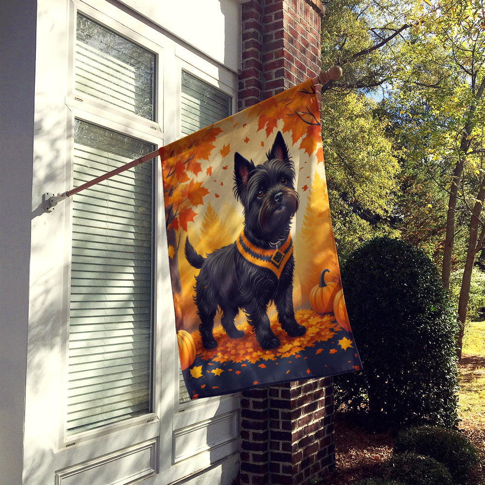 Glamorous Pups : Black Cairn Terrier Fall House Flag