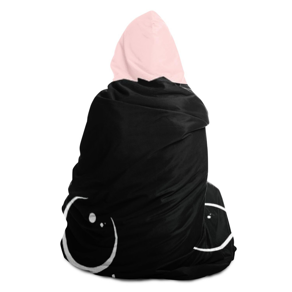 Glamorous Pups : Black Cat Hooded Blanket