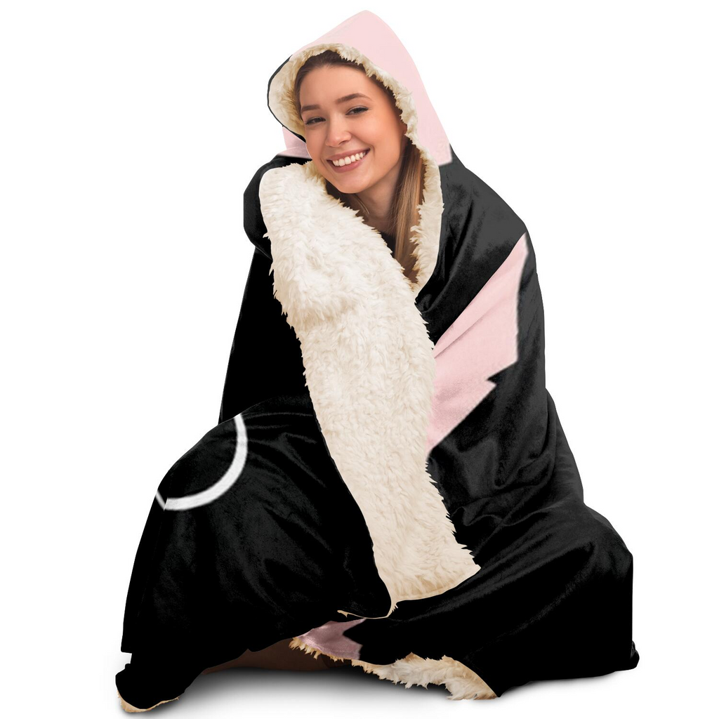 Glamorous Pups : Black Cat Hooded Blanket