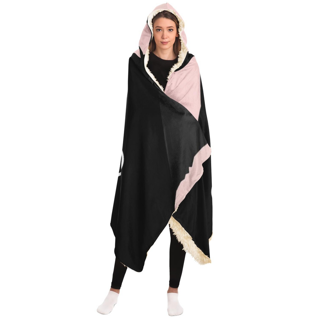 Glamorous Pups : Black Cat Hooded Blanket