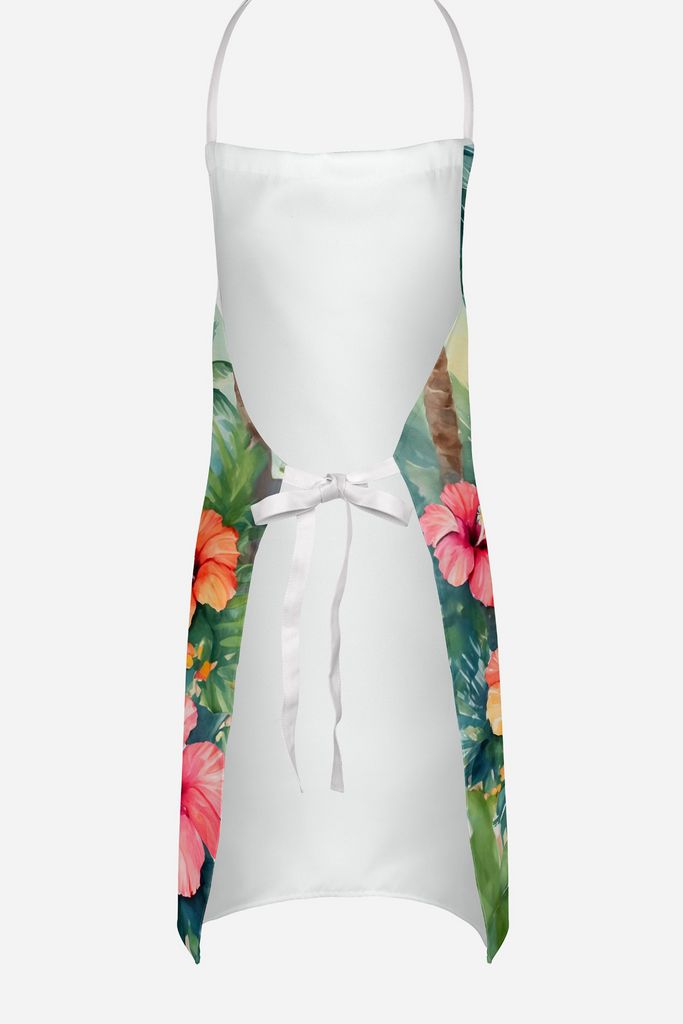 Glamorous Pups : Black Poodle Luau Apron