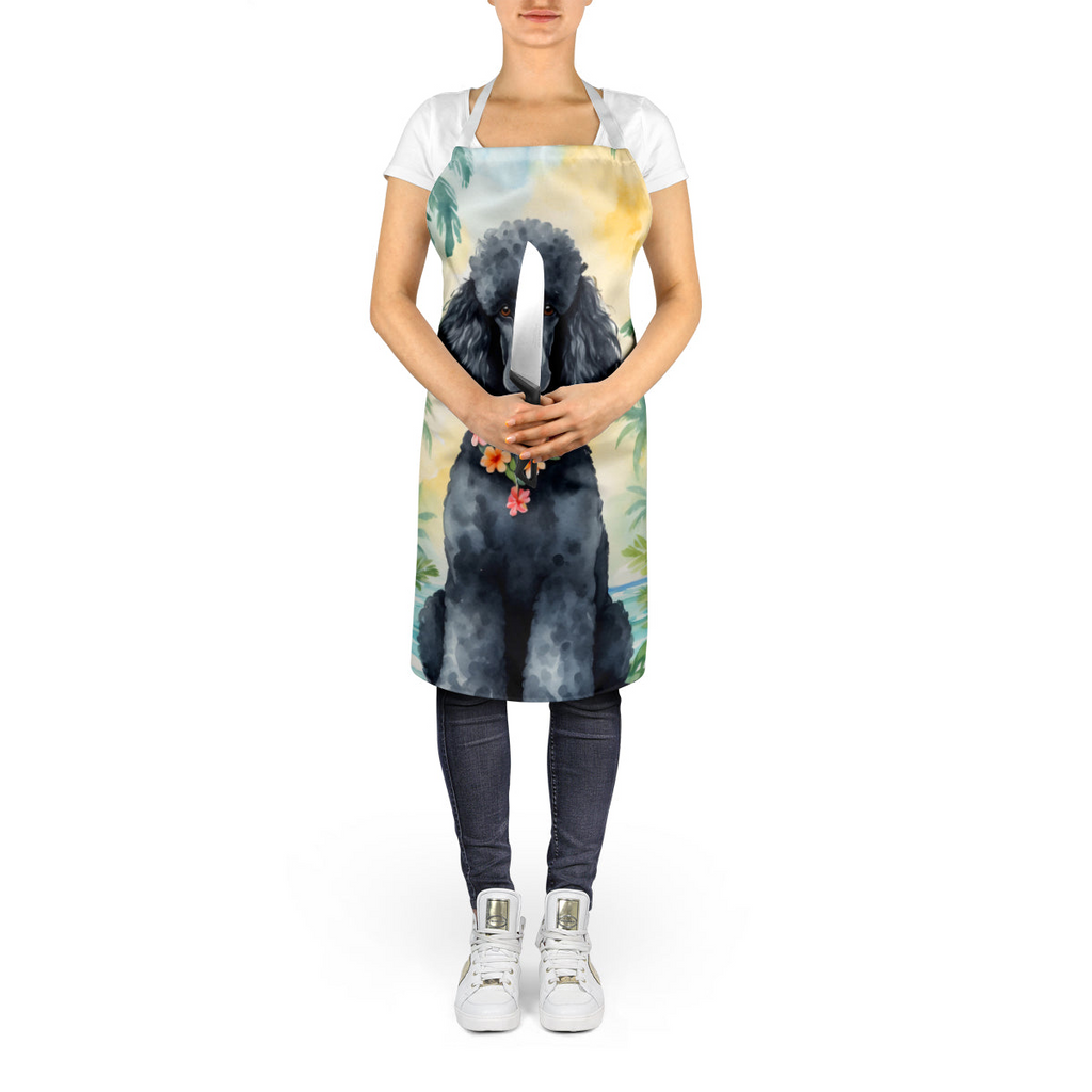 Glamorous Pups : Black Poodle Luau Apron