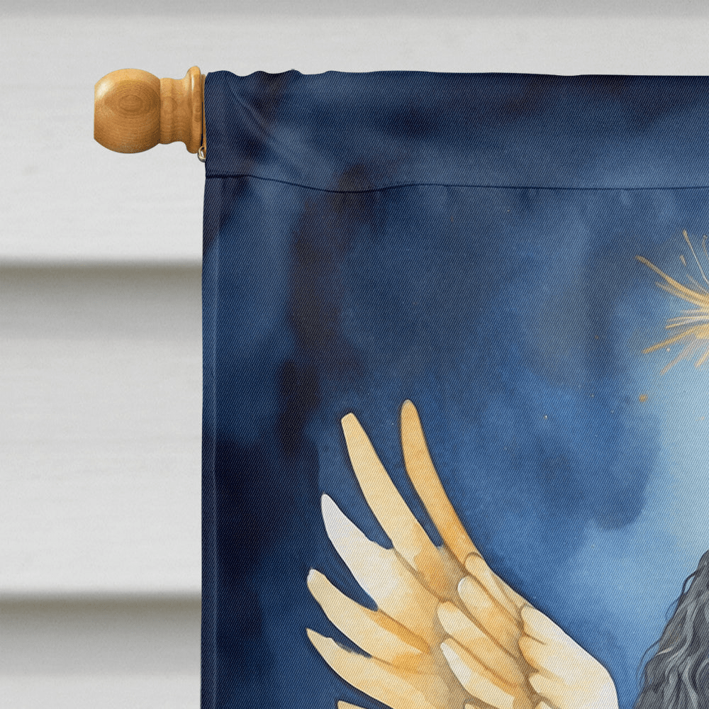 Glamorous Pups : Black Poodle My Angel House Flag