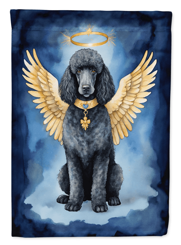 Glamorous Pups : Black Poodle My Angel House Flag