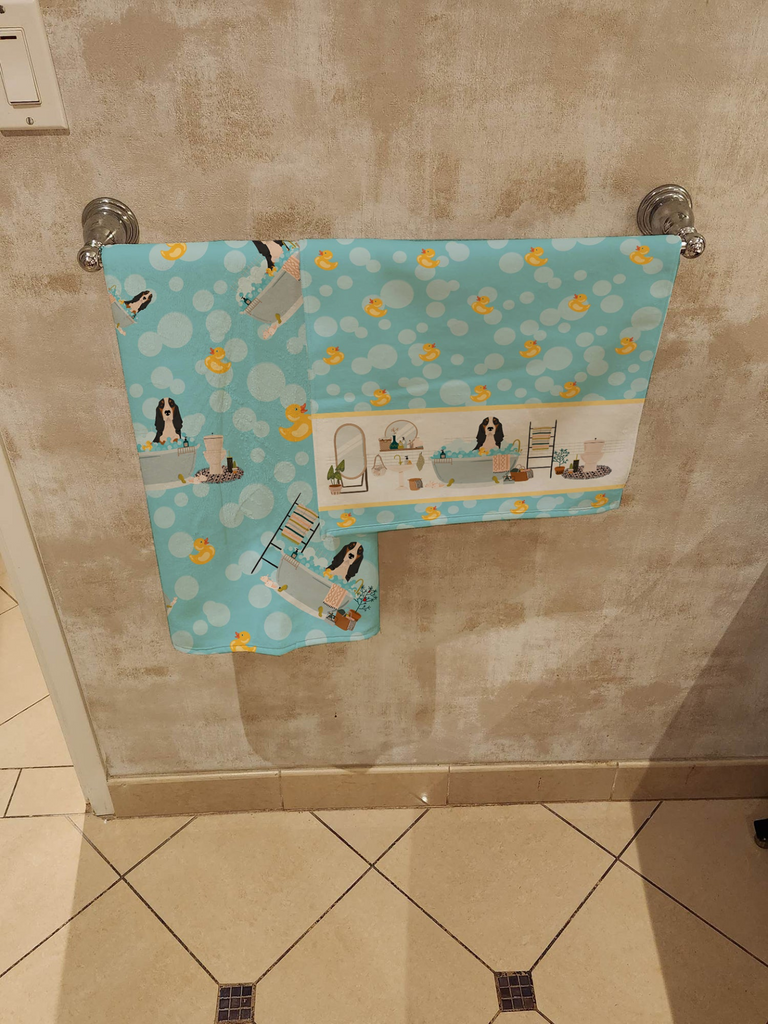 Glamorous Pups : Black Tricolor Basset Hound Bath Towel Large