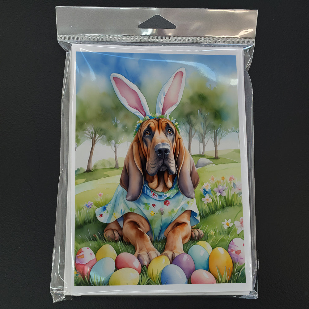 Glamorous Pups : Bloodhound Easter Egg Hunt Greeting Cards Pack of 8