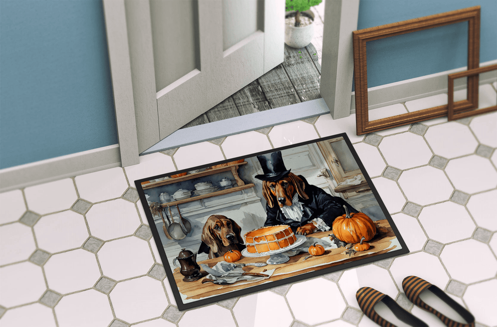 Glamorous Pups : Bloodhound Fall Kitchen Pumpkins Doormat