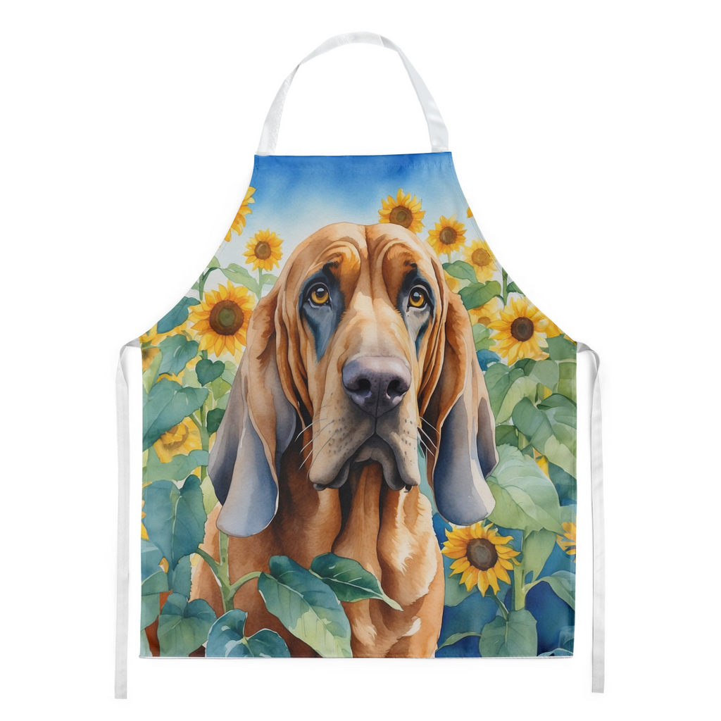 Glamorous Pups : Bloodhound in Sunflowers Apron