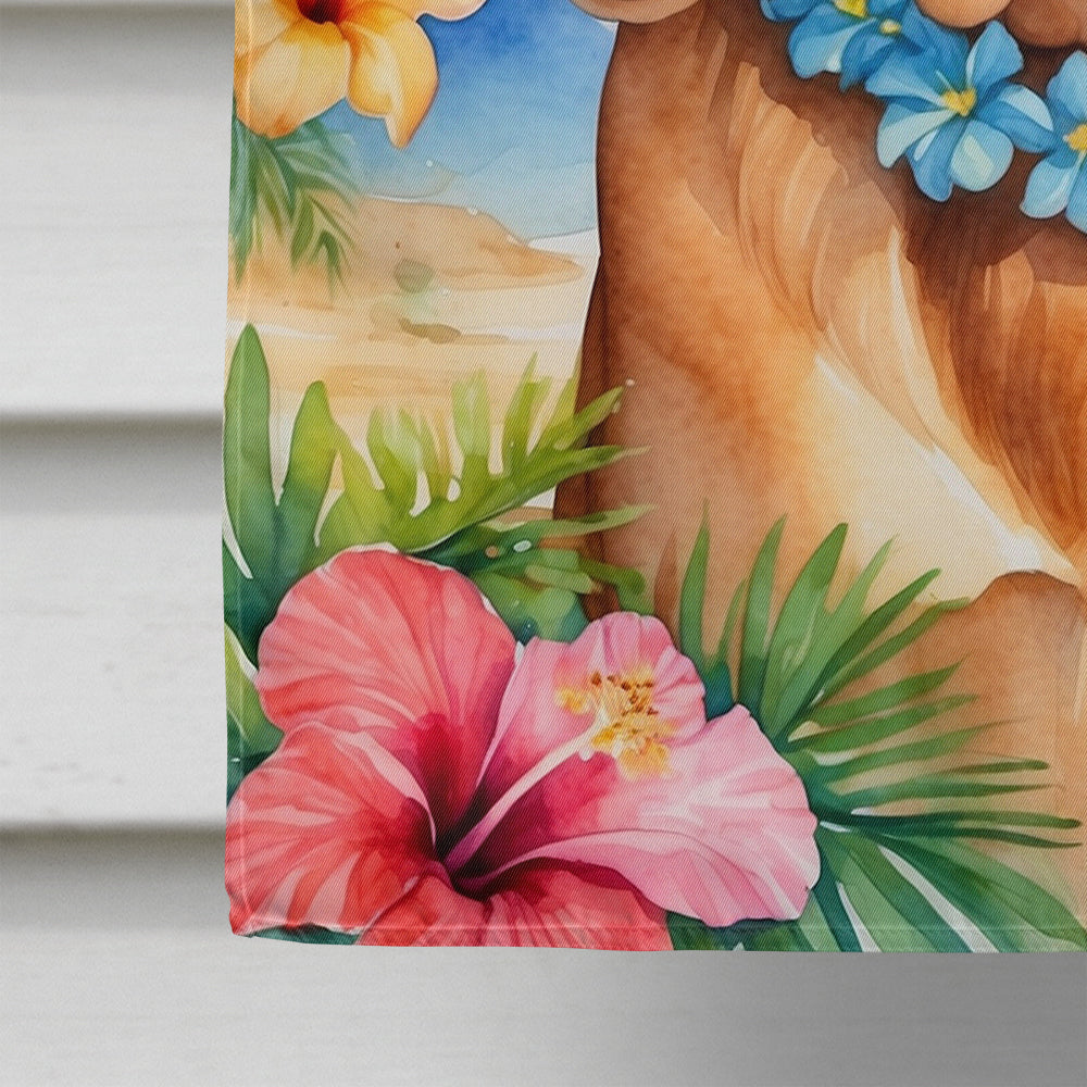 Glamorous Pups : Bloodhound Luau House Flag