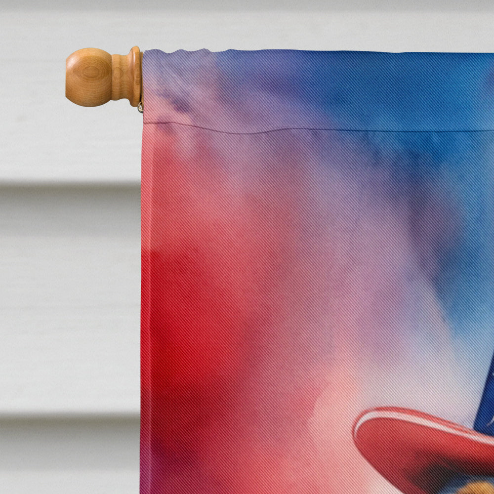 Glamorous Pups : Bluetick Coonhound Patriotic American House Flag