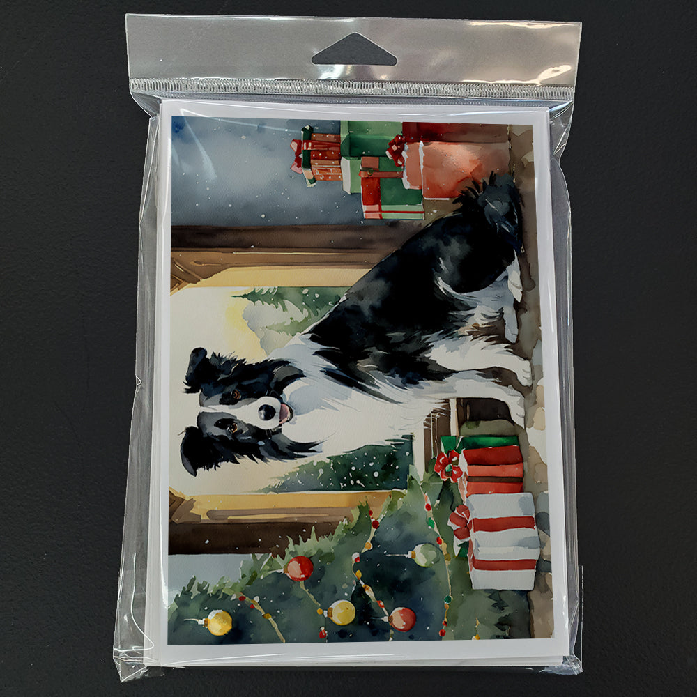 Glamorous Pups : Border Collie Cozy Christmas Greeting Cards Pack of 8