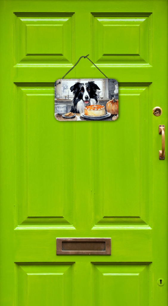 Glamorous Pups : Border Collie Fall Kitchen Pumpkins Wall or Door Hanging Prints