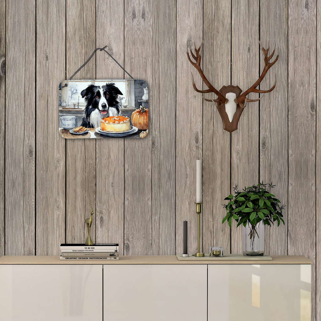 Glamorous Pups : Border Collie Fall Kitchen Pumpkins Wall or Door Hanging Prints