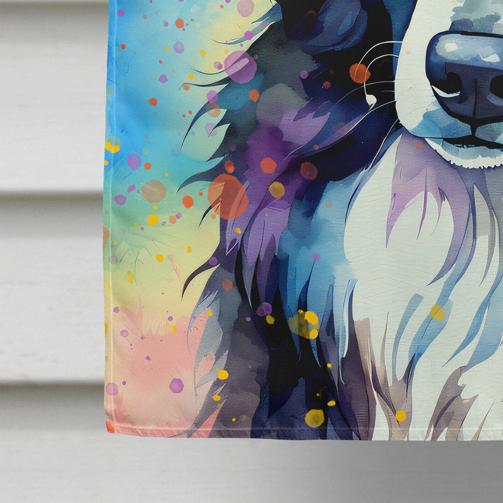 Glamorous Pups : Border Collie Hippie Dawg House Flag