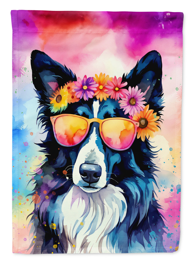 Glamorous Pups : Border Collie Hippie Dawg House Flag