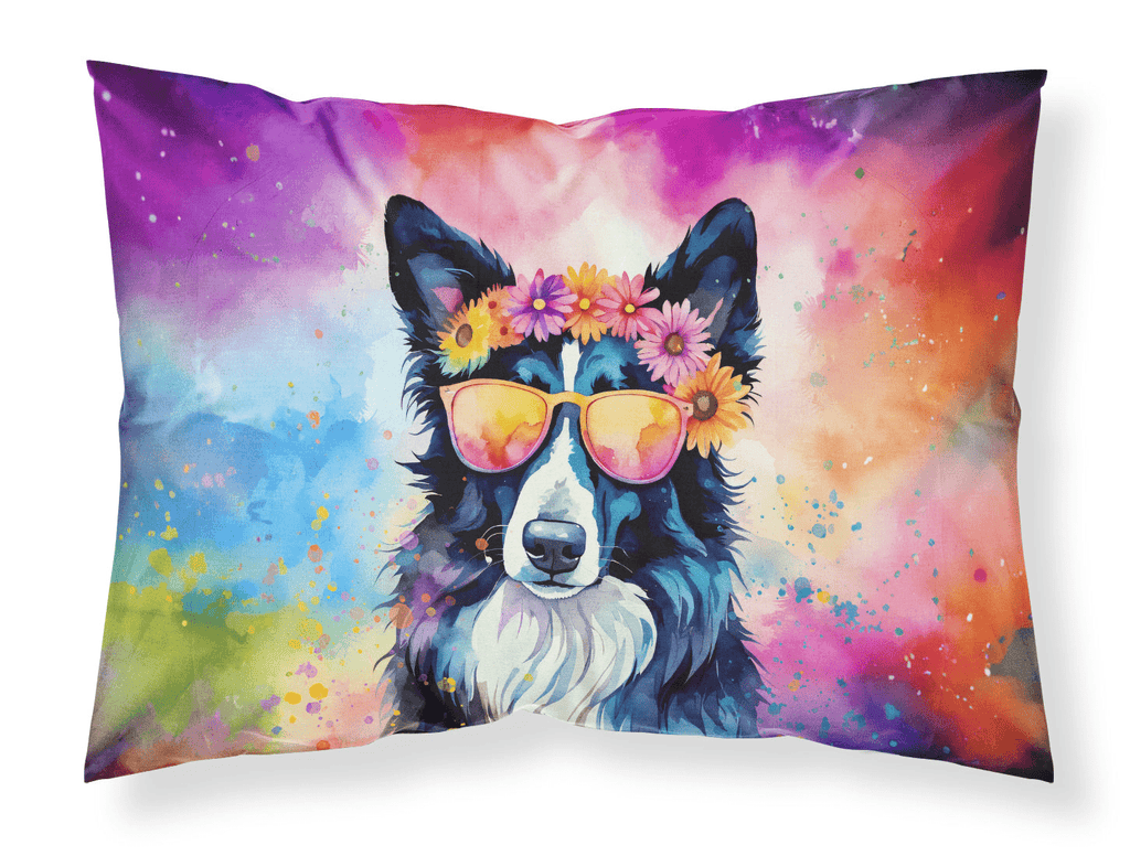 Glamorous Pups : Border Collie Hippie Dawg Standard Pillowcase