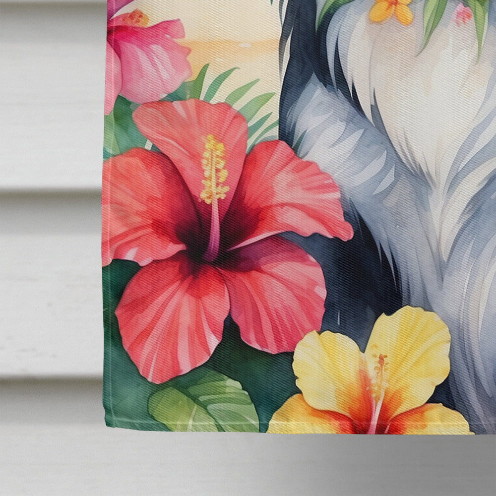 Glamorous Pups : Border Collie Luau House Flag