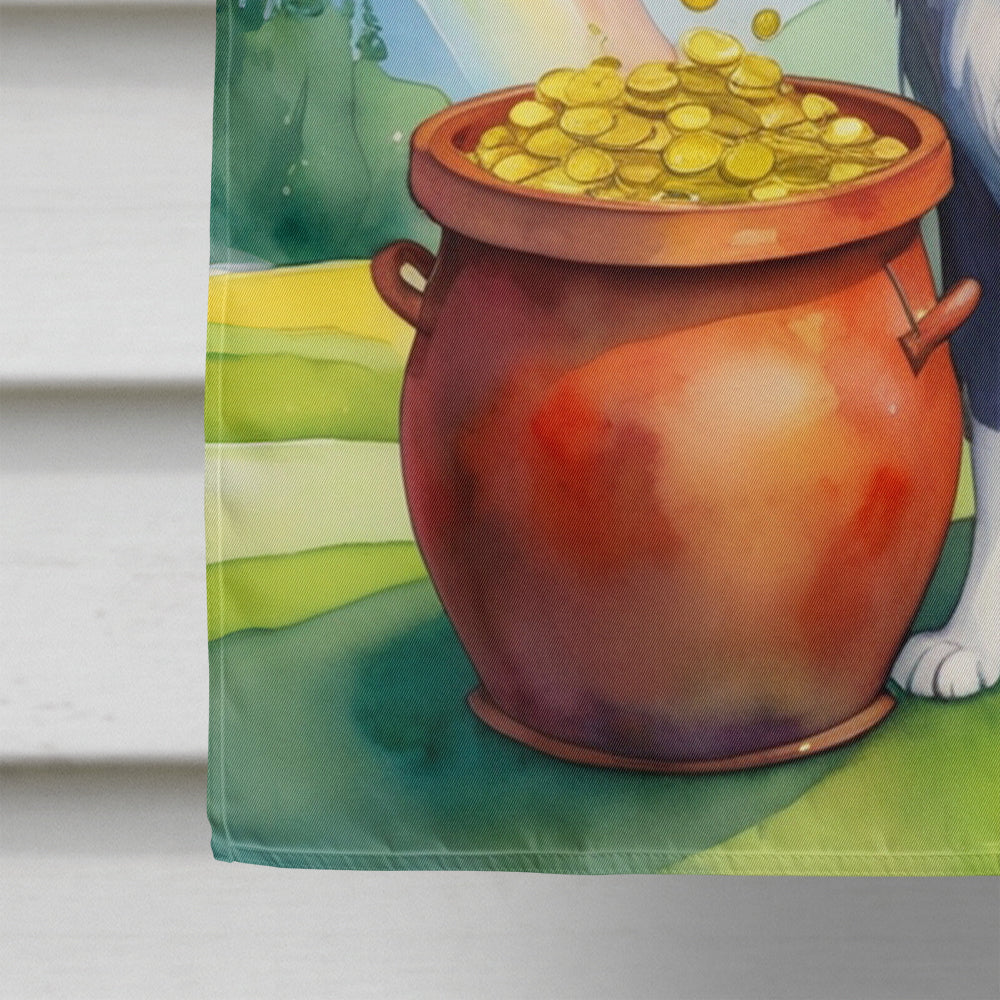 Glamorous Pups : Border Collie St Patrick's Day House Flag