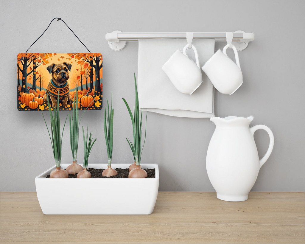 Glamorous Pups : Border Terrier Fall Wall or Door Hanging Prints