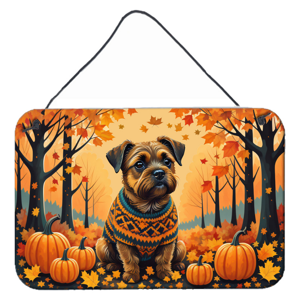 Glamorous Pups : Border Terrier Fall Wall or Door Hanging Prints