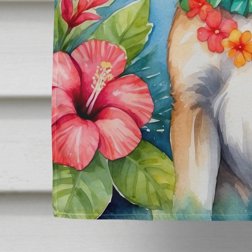 Glamorous Pups : Border Terrier Luau House Flag