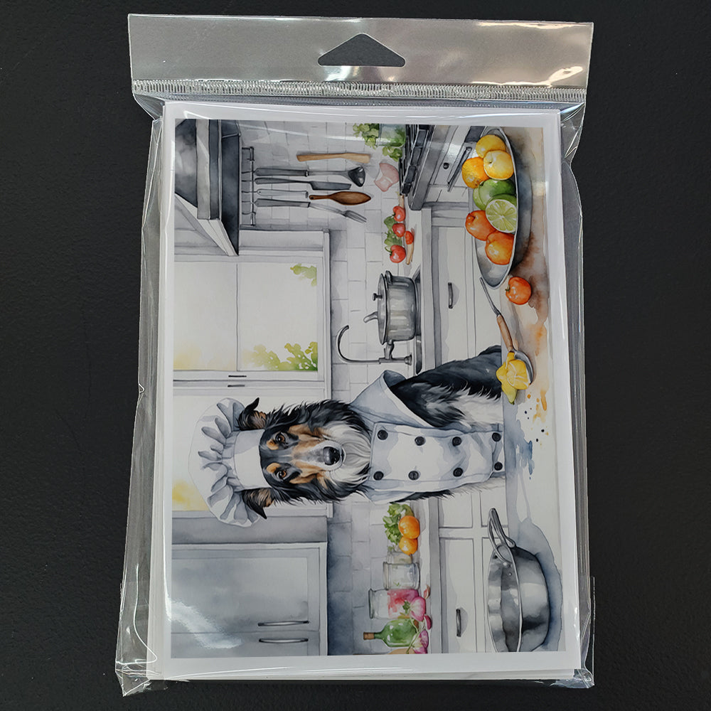 Glamorous Pups : Borzoi The Chef Greeting Cards Pack of 8