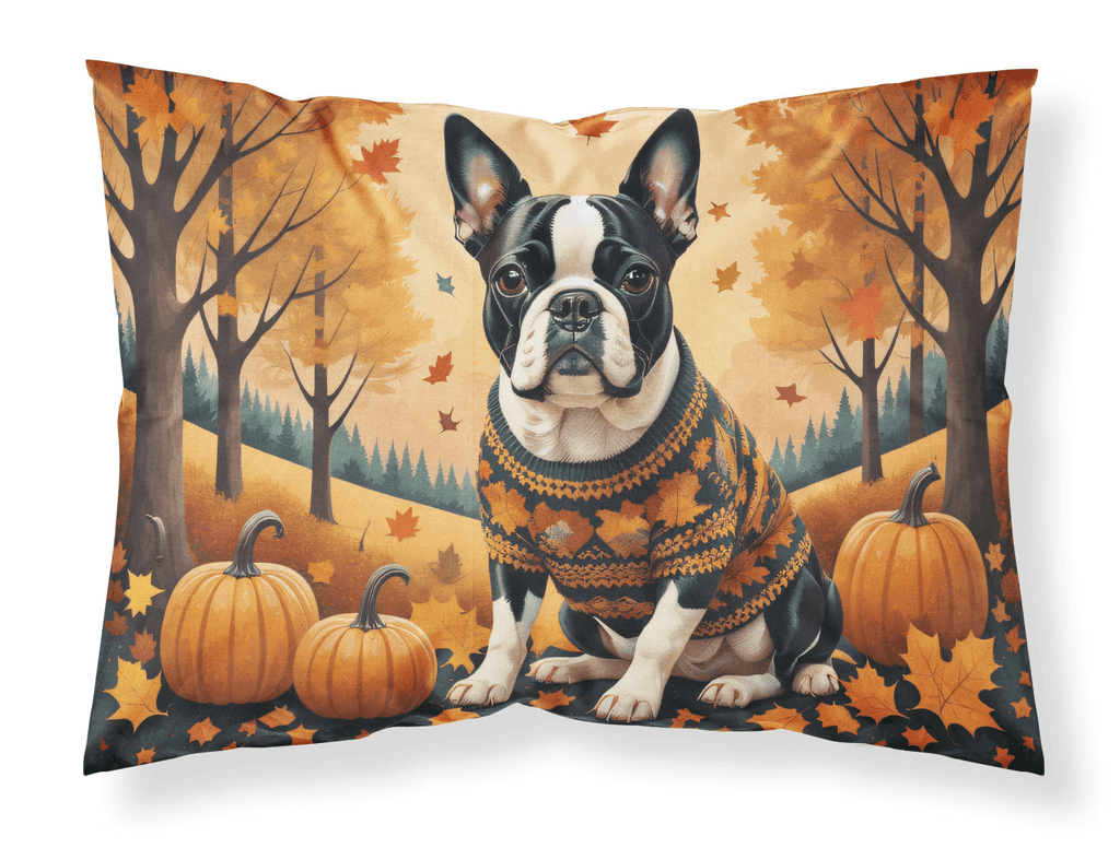 Glamorous Pups : Boston Terrier Fall Standard Pillowcase