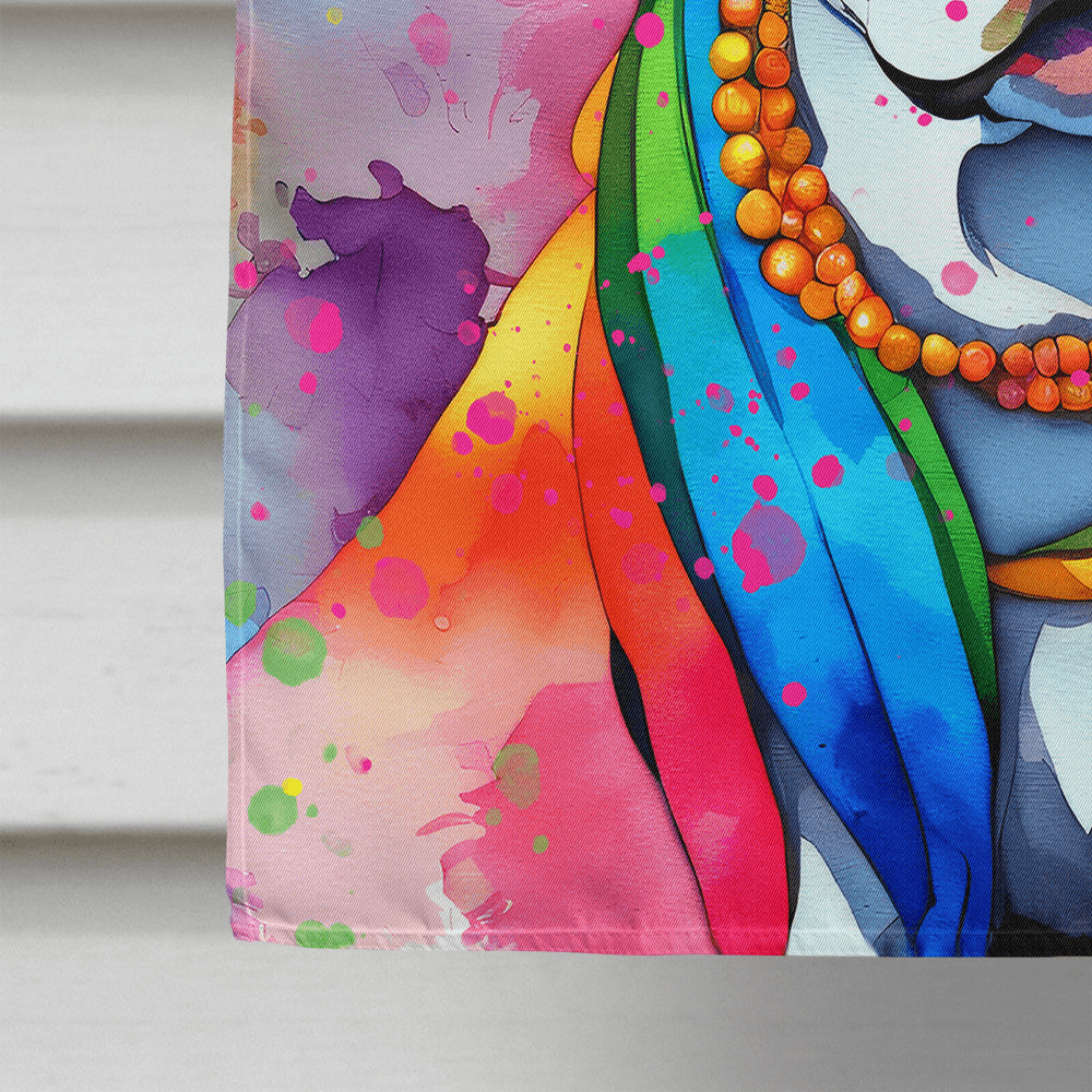 Glamorous Pups : Boston Terrier Hippie Dawg House Flag