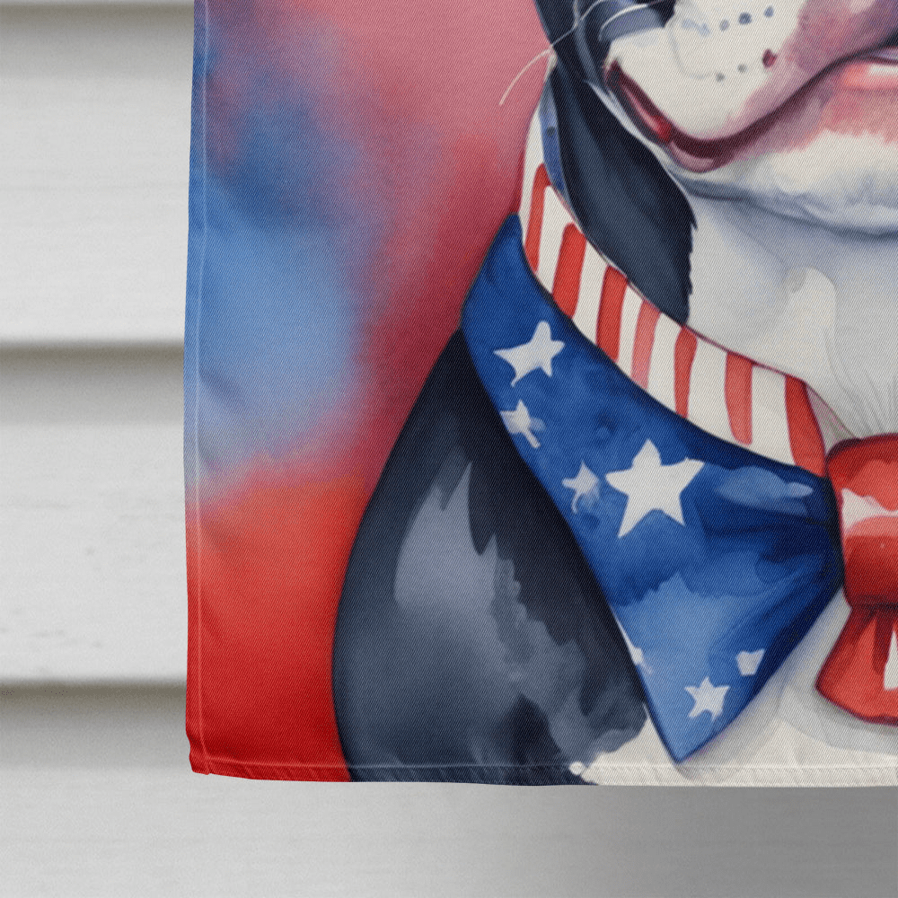 Glamorous Pups : Boston Terrier Patriotic American House Flag